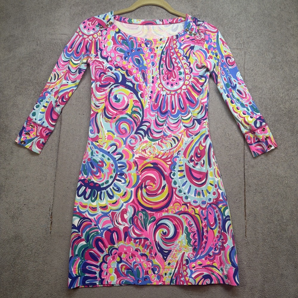 Lilly Pulitzer Dress XXS Resort Shift Beach‎ Vacation Multicolor
